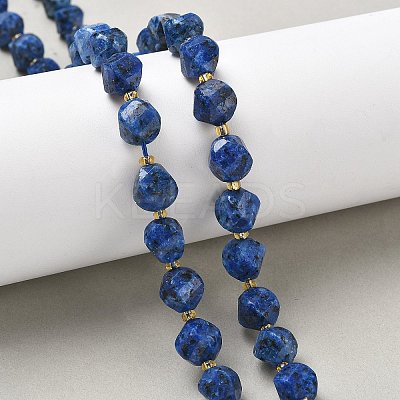 Dyed Natural Sesame Jasper/Kiwi Jasper Imitation Lapis Lazuli Beads Strands G-U023-A19-01-1