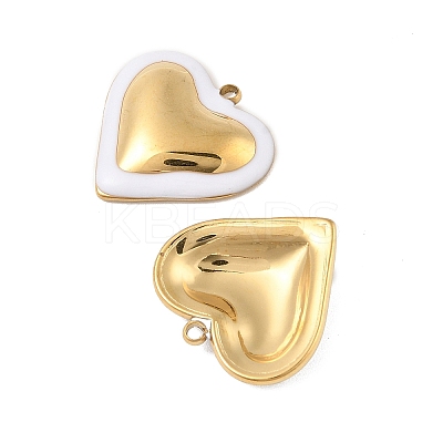 304 Stainless Steel Enamel Pendants STAS-P380-09G-03-1
