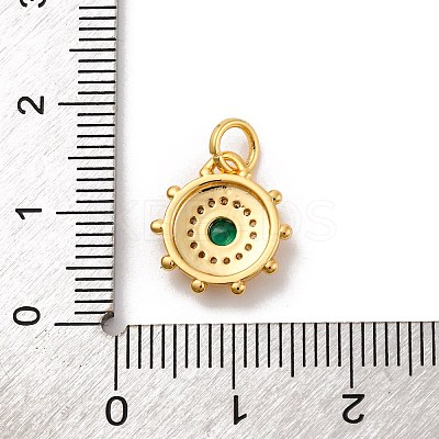 Brass Micro Pave Cubic Zirconia Charms KK-U033-22G-03-1