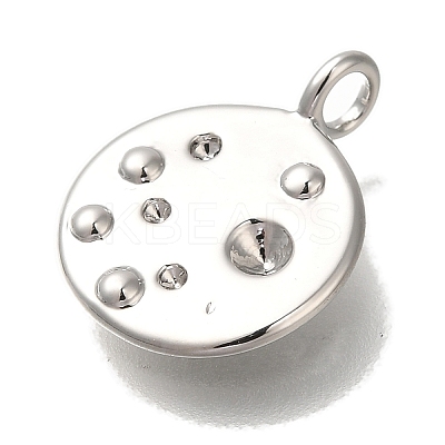 Brass Pendant Rhinestone Settings KK-U038-12P-1