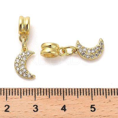 Rack Plating Brass Micro Pave Cubic Zirconia Charms KK-S398-01C-1