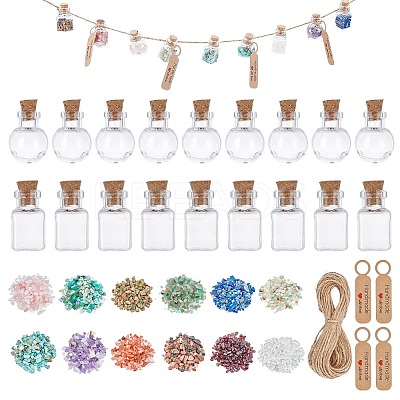 Mixed Stone Chip Beads DIY Wishing Bottle Making Kits DIY-PH0005-69-1