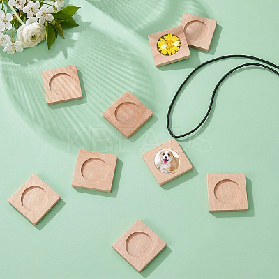Wood Cabochon Settings WOOD-WH0124-162A-1