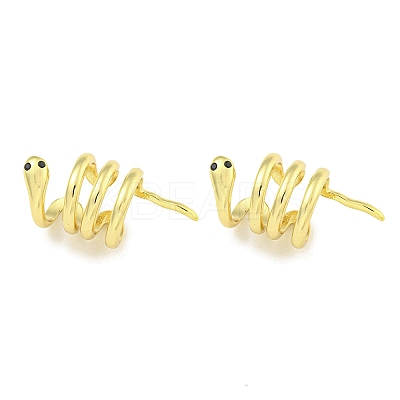 Brass Micro Pave Cubic Zirconia Cuff Earrings EJEW-C104-011G-1