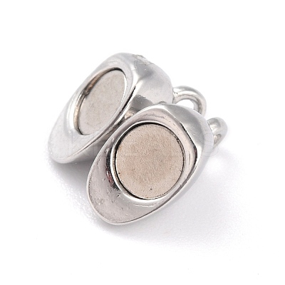 Alloy Magnetic Clasps with Loops PALLOY-P223-B01-P-1