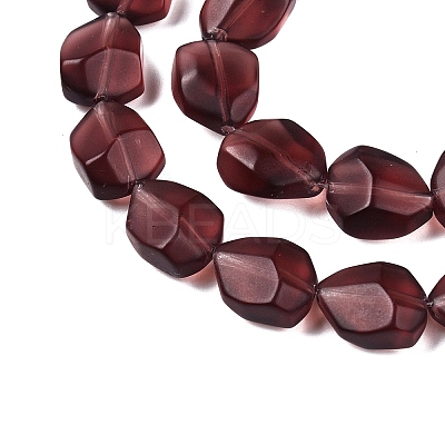 Frosted Glass Beads Strands GLAA-T023-30E-1