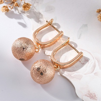 Brass Shimmer Hoop Earrings EJEW-K300-29G-1
