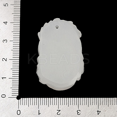 Natural White Jade Carved Pendants G-S384-01I-1