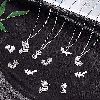 100Pcs 5 Style Tibetan Style Alloy Pendants PALLOY-SC0003-96-1