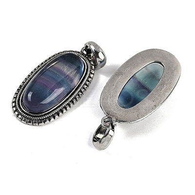 Natural Colorful Fluorite Pendants G-I370-07AS-10-1
