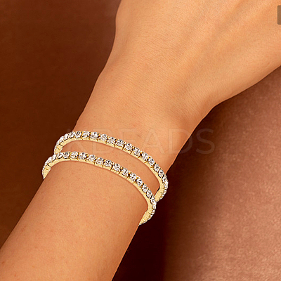 7Pcs 7 Styles Plastic Imitation Pearl Round Beaded Stretch Bracelets Set BJEW-AN0001-36-1