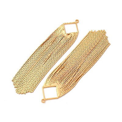 Brass Tassel Big Pendants KK-F898-22D-G-1
