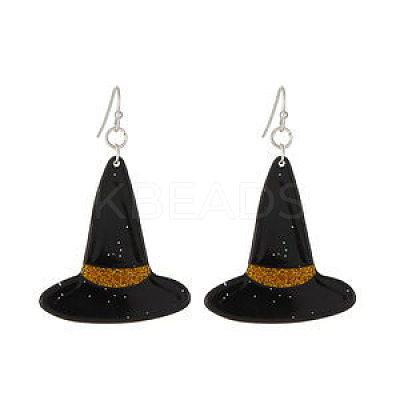 Halloween Alloy Acrylic Dangle Earrings FS-WG03594-11-1