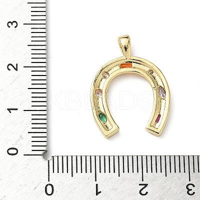 Brass Micro Pave Cubic Zirconia Pendants KK-I371-20G-1