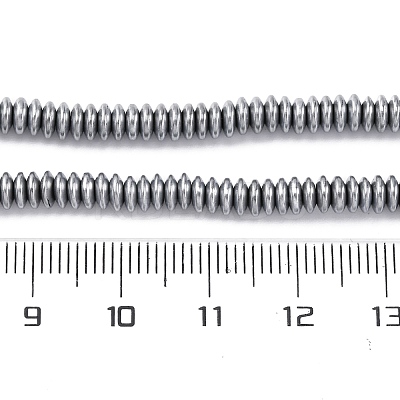 Electroplated Non-magnetic Hematite Beads Strands G-P571-B01-01E-1