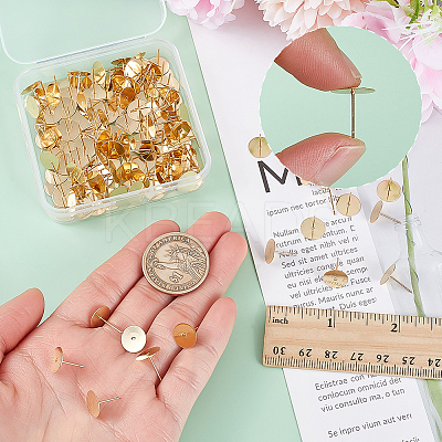 150Pcs 304 Stainless Steel Stud Earring Findings STAS-ME0001-46-1