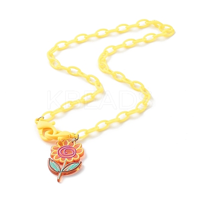 Transparent Acrylic Pendants Necklaces NJEW-JN03521-01-1