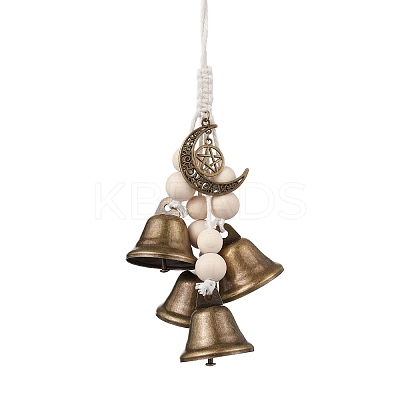 Iron Bell Pendant Decoration HJEW-JM02259-1