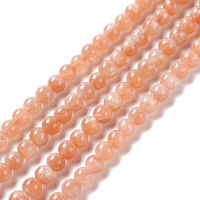 Natural Sunstone Beads Strands X-G-A205-28A-1