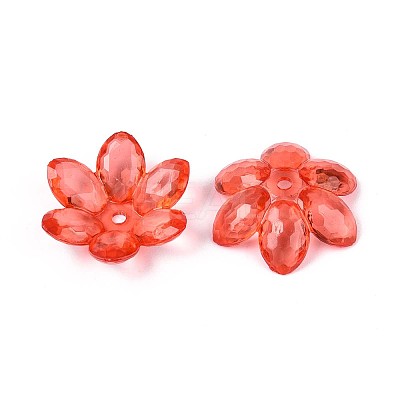 Transparent Acrylic Bead Caps OACR-H118-03G-1