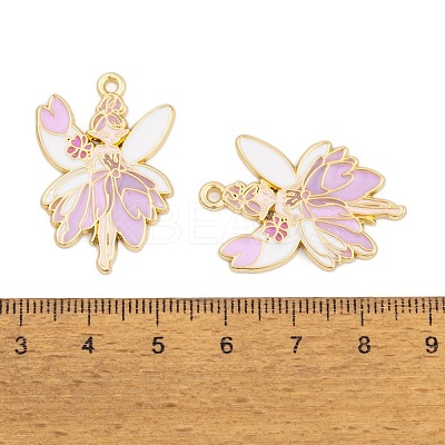 Rack Plating Alloy Enamel Pendants FIND-A040-08D-01G-1