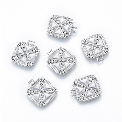 Non-Tarnish 304 Stainless Steel Pendant Rhinestone Settings STAS-N097-253P-1