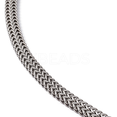 Non-Tarnish 304 Stainless Steel Snake Chain Necklace with Lobster Claw Clasps for Men Women STAS-K249-01A-P-1