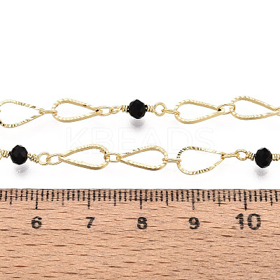 Handmade Brass Teardrop Link Chains CHC-T017-09-1