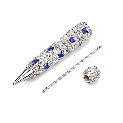 Polymer Clay Rhinestones Ball-Point Pen OFST-D300-04P-D-1