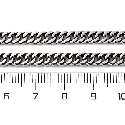 4.5MM 201 Stainless Steel Cuban Link Chain Necklaces NJEW-Q013-14C-1