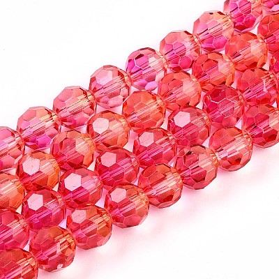 Baking Paint Transparent Glass Beads X1-DGLA-A035-T10mm-A02-1