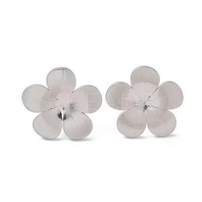 Non-Tarnish Flower 304 Stainless Steel Stud Earrings for Women EJEW-L272-031P-01-1