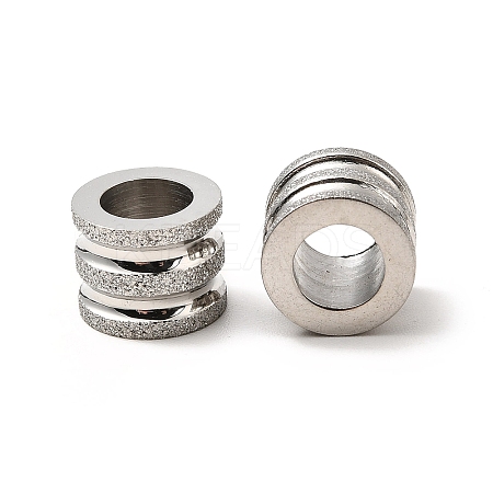Tarnish Resistant Stainless Steel Textured Beads LS-STAS-M003-04P-1