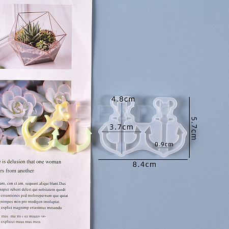 Anchor Straw Topper Silicone Molds Decoration DIY-J003-11-1
