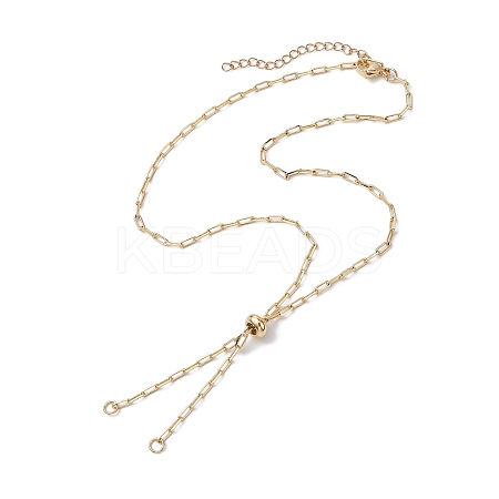 Brass Slider Necklace Makings AJEW-JB01271-1