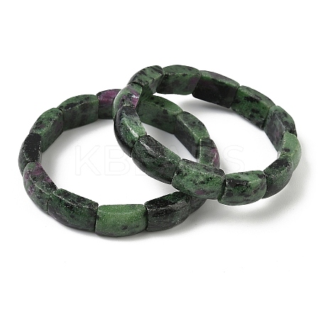 Natural Ruby in Zoisite Bead Stretch Bracelets for Women Men BJEW-C097-02A-15-1