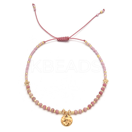Natural Lepidolite Braided Bead Bracelet FR2657-9-1