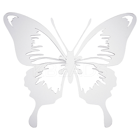CREATCABIN 1Pc Acrylic Mirror 3D Butterfly Wall Decorations AJEW-CN0001-34-1