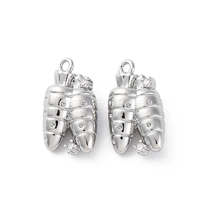 Brass Rhinestone Pendants KK-E793-02P-1