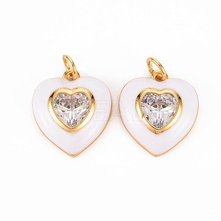 Brass Enamel Pendants KK-T013-15G-NF-1