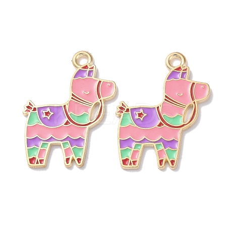 Alloy Enamel Pendants ENAM-O001-08F-G-1