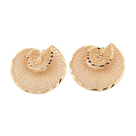 Rack Plating Brass Hollow Pendants KK-P244-14KCG-1