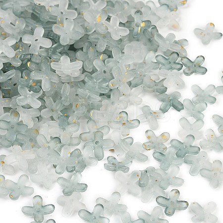 Metal Enlaced Acrylic Bead Caps OACR-G044-01H-1
