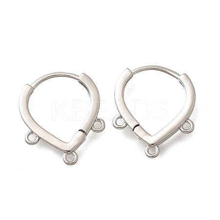 Brass Stud Earring Findings LS-KK-Q035-08P-1