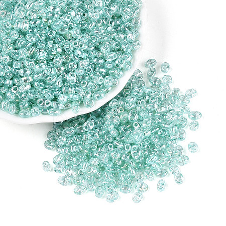 Transparent Colours Luster Glass Seed Beads SEED-N008-09C-1