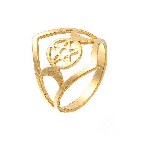 304 Stainless Steel Rings for Women RJEW-S238-10G-1