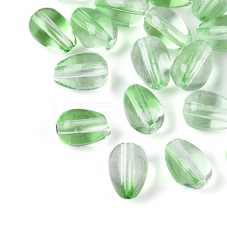 Baking Paint Transparent Glass Beads DGLA-N014-10F-1