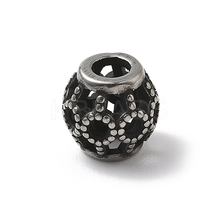 304 Stainless Steel European Beads STAS-H238-09B-AS-1
