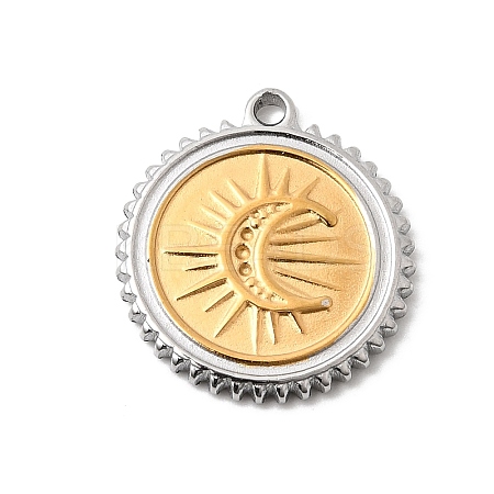 Two Tone 304 Stainless Steel Pendants LS-STAS-B120-03GP-02-1