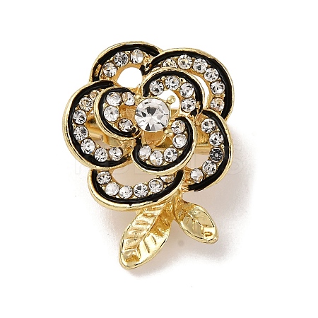 Zinc Alloy Rhinestone  Lapel Pins for Backpack Clothes LS-JEWB-D305-02D-G-1